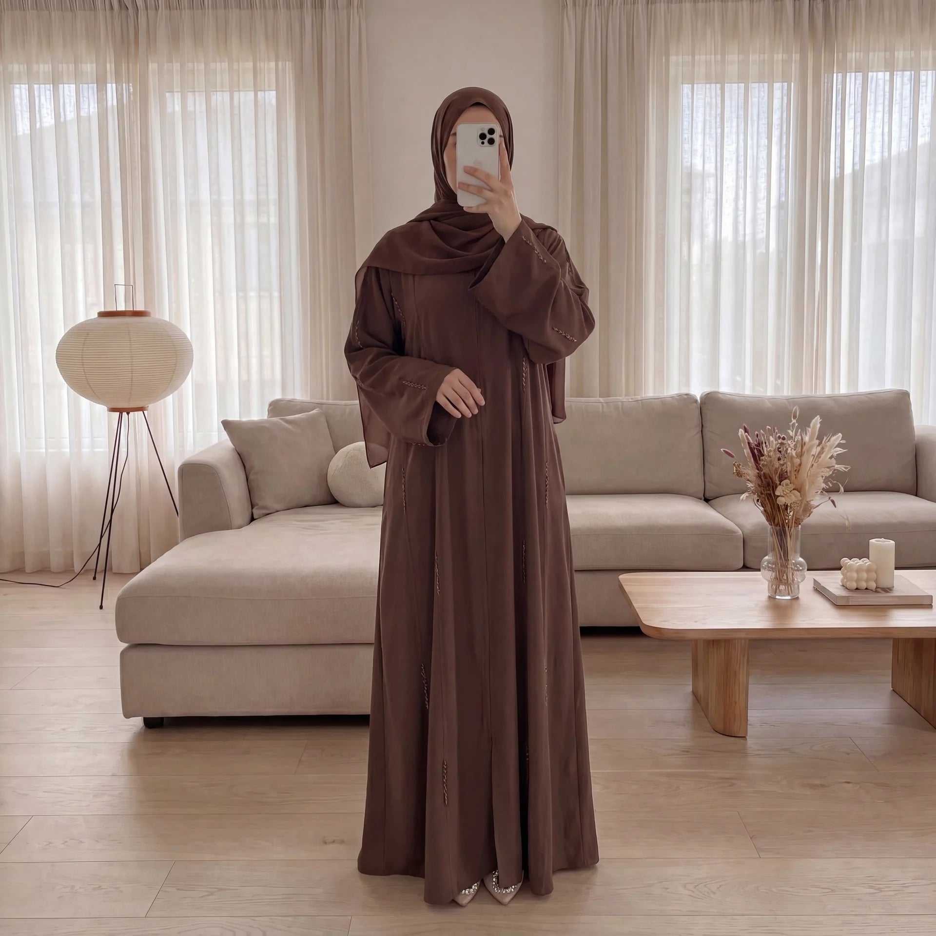 Eid vrouwen Abaya kralenjurken Dubai moslim Arabische cardigan robe bescheiden Abaya's Jalabiya Ramadan Marokko Kaftan Islam jurken