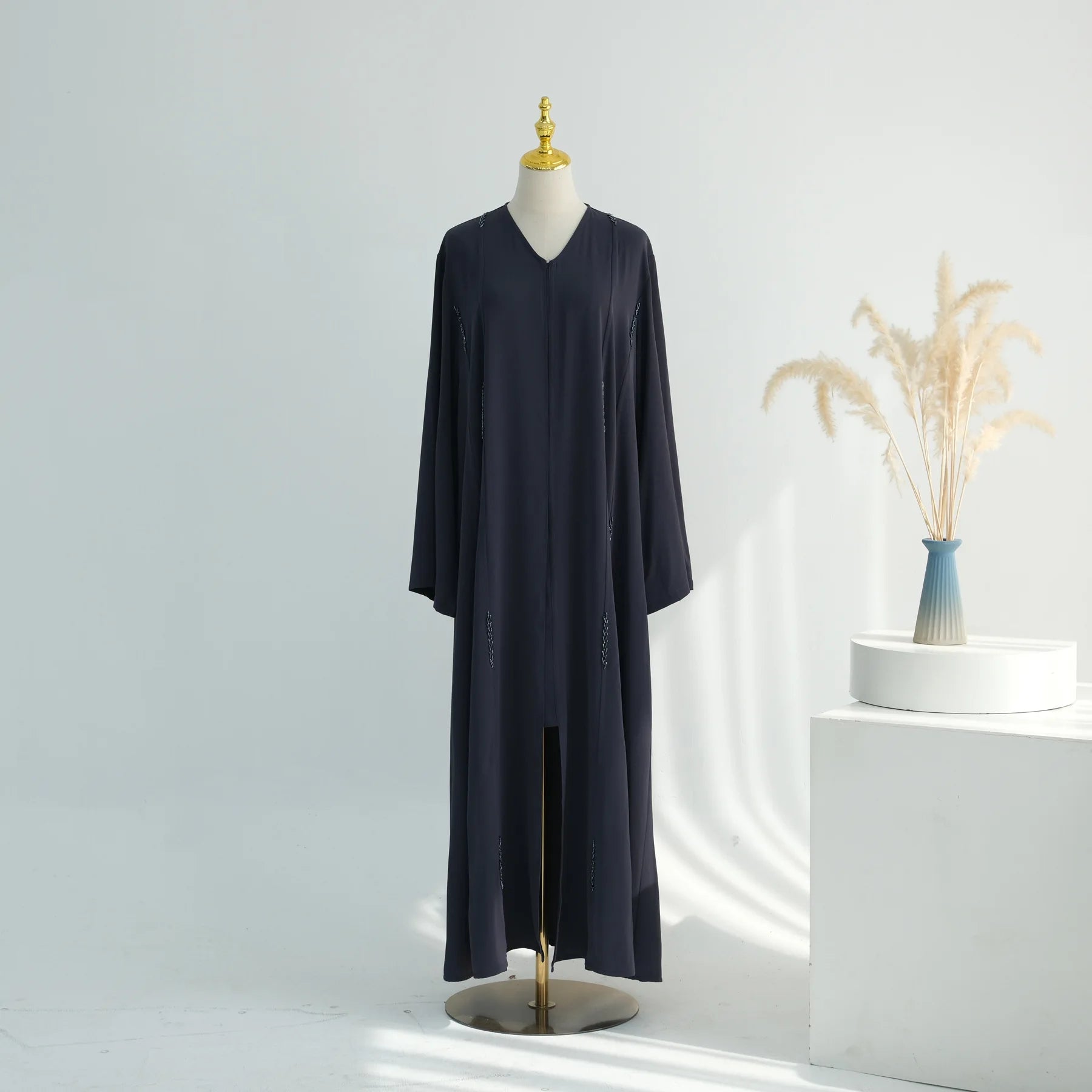 Eid vrouwen Abaya kralenjurken Dubai moslim Arabische cardigan robe bescheiden Abaya's Jalabiya Ramadan Marokko Kaftan Islam jurken