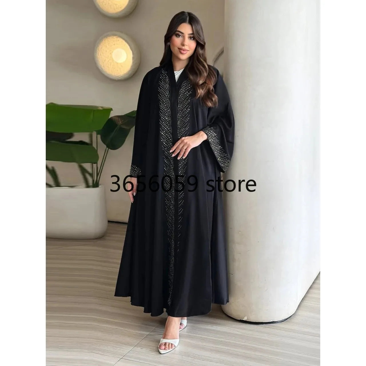 Eid Diamond Vrouwen Abaya Dubai Jurk Vest Moslim Marokko Caftan Jalabiya Ramadan Vestidos Largos Party Jurken Arabische Lange Gewaad