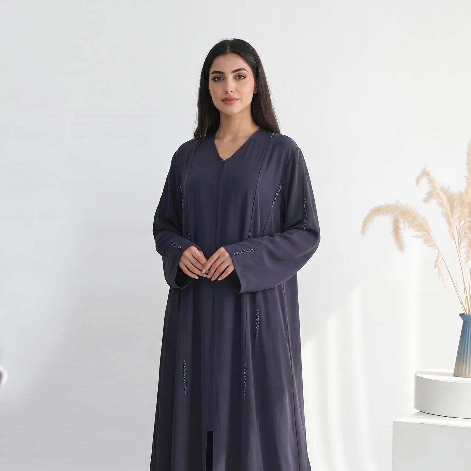 Eid vrouwen Abaya kralenjurken Dubai moslim Arabische cardigan robe bescheiden Abaya's Jalabiya Ramadan Marokko Kaftan Islam jurken
