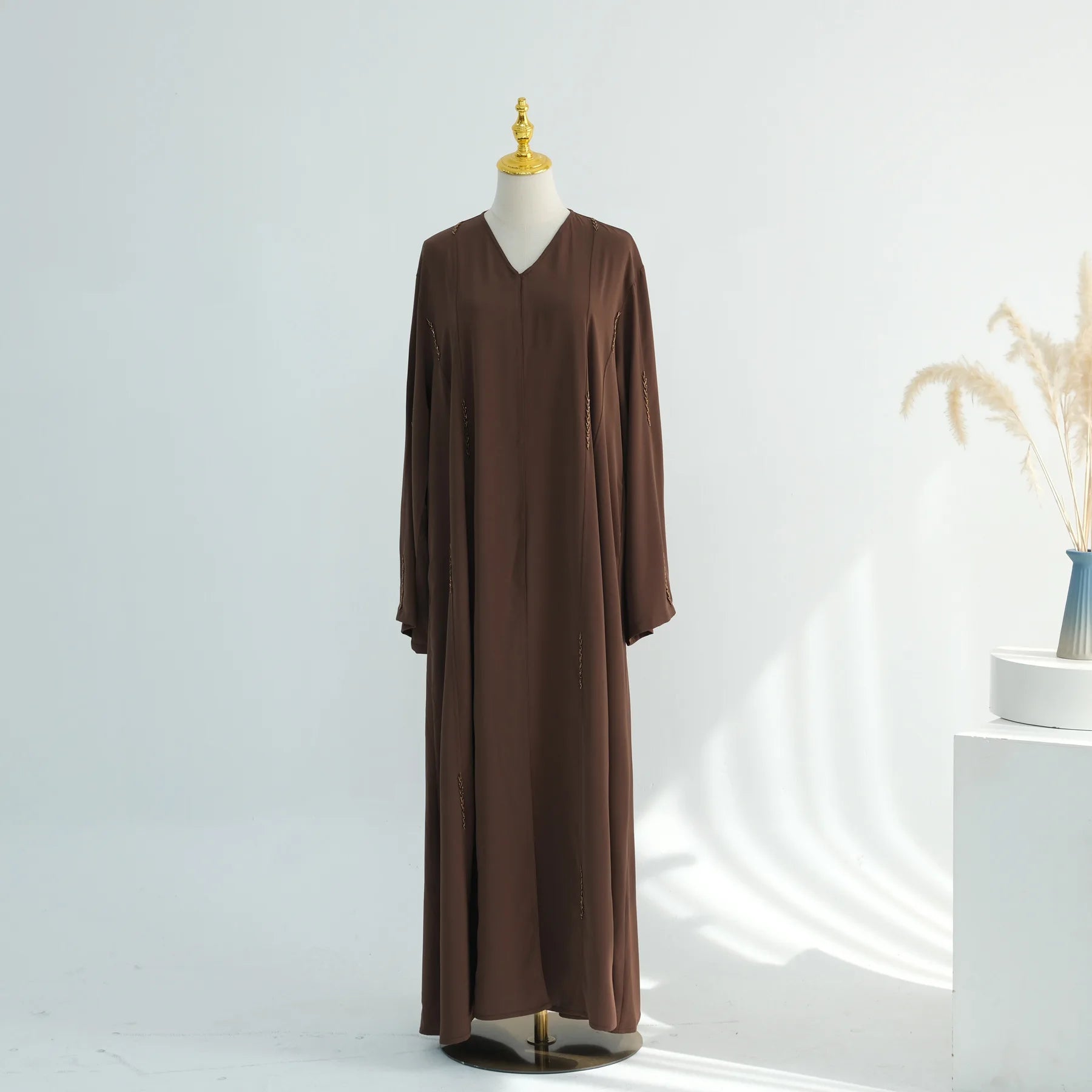Eid vrouwen Abaya kralenjurken Dubai moslim Arabische cardigan robe bescheiden Abaya's Jalabiya Ramadan Marokko Kaftan Islam jurken